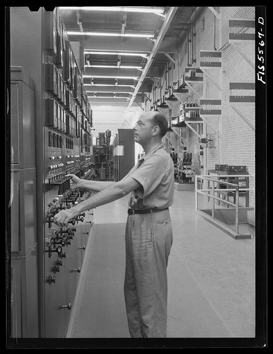 Sheffield, Alabama. Reynolds Metal Company. In the rectifier station