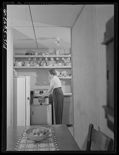 Middle River, Maryland. Housing development for workers at the Glenn L. Martin aircraft plant. There is no door between dining alcove and kitchen