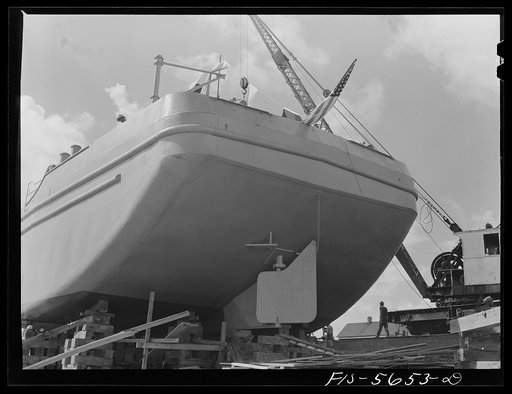 Ingalls Shipbuilding Company, Decatur, Alabama. Stern of an Army barge