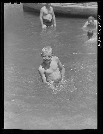 Florence (vicinity), Alabama. Swimming at a Boy Scout camp