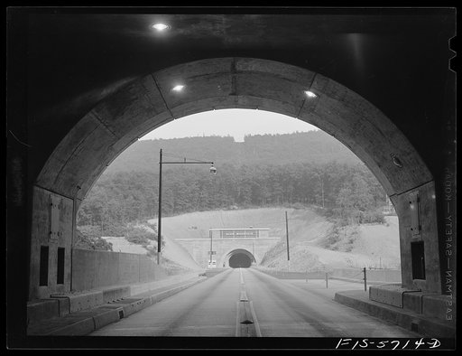 Pennsylvania Turnpike, Pennsylvania. Twin tunnels