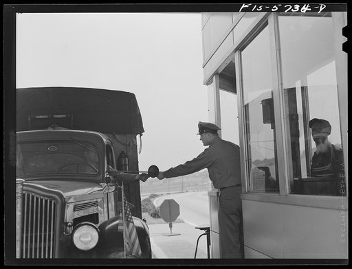 Pennsylvania Turnpike, Pennsylvania. Paying toll