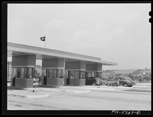 Pennsylvania Turnpike, Pennsylvania. Toll booths