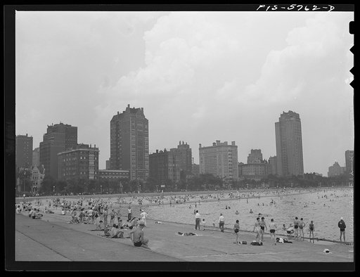 Chicago, Illinois. Lake Michigan beach
