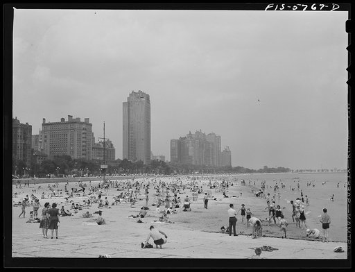 Chicago, Illinois. Lake Michigan beach