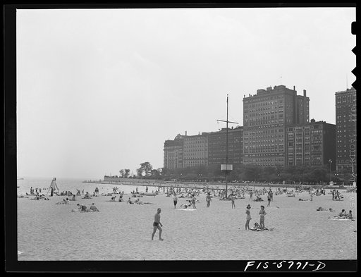 Chicago, Illinois. Lake Michigan beach