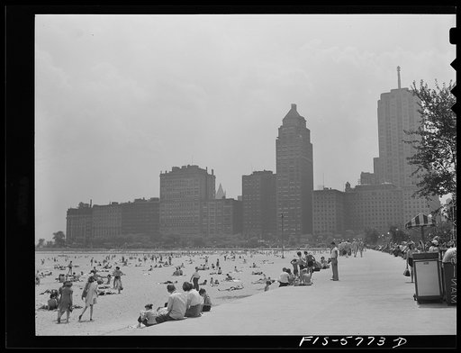 Chicago, Illinois. Lake Michigan beach