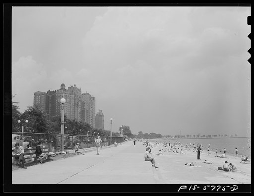 Chicago, Illinois. Lake Michigan beach