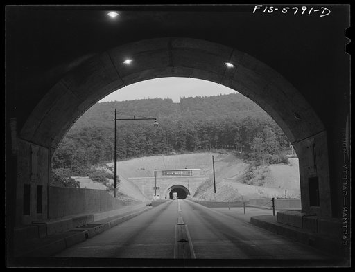 Pennsylvania Turnpike, Pennsylvania. Twin tunnels