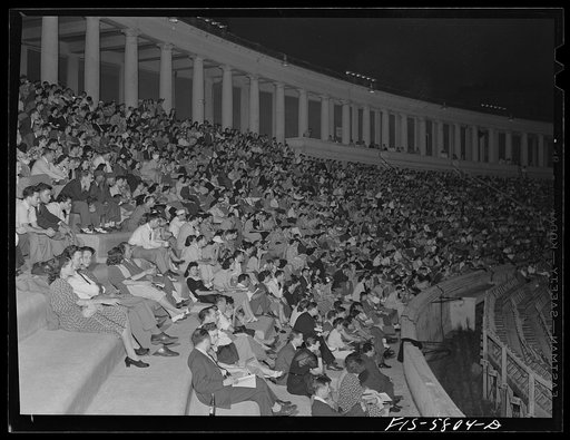 New York, New York. Audience at Lewisohn Stadium