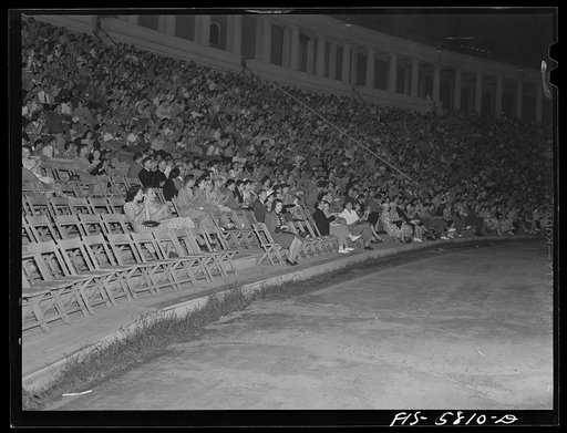 Untitled photo, possibly related to: New York, New York. Audience at Lewisohn Stadium