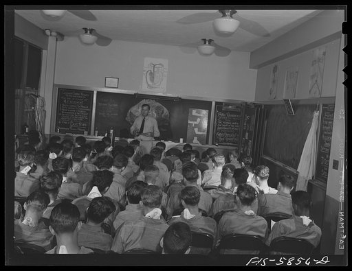 Hoffman Island, merchant marine training center off Staten Island. First aid class