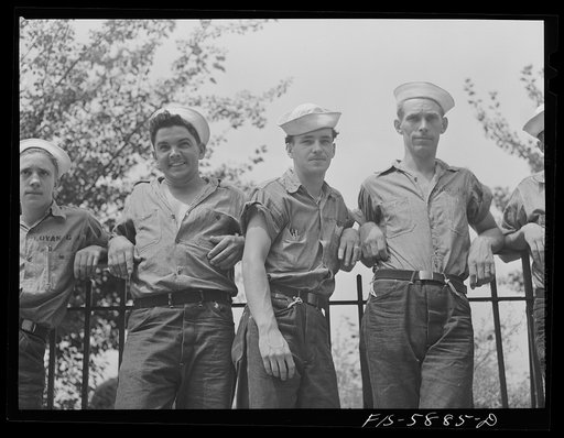 Untitled photo, possibly related to: Hoffman Island, merchant marine training center off Staten Island, New York. Trainees