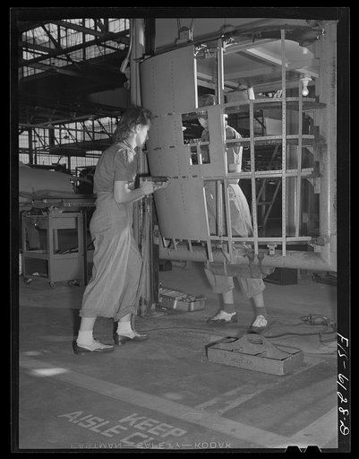 Nashville, Tennessee. Riveting fuselage sections
