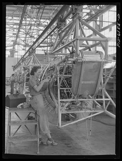 Nashville, Tennessee. Working on motor installation at the Vultee Plant