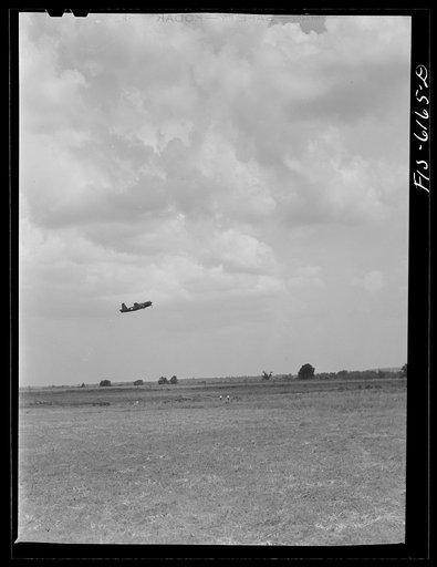 Untitled photo, possibly related to: Nashville, Tennessee. A bomber during a special demonstration for the press. Vultee Aircraft Corporation plant