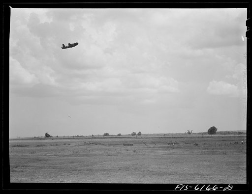 Untitled photo, possibly related to: Nashville, Tennessee. A bomber during a special demonstration for the press. Vultee Aircraft Corporation plant