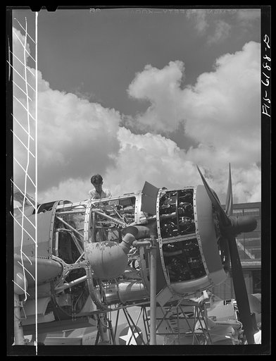 Nashville, Tennessee. "Vengeance" bomber on the field. Vultee Aircraft Corporation plant