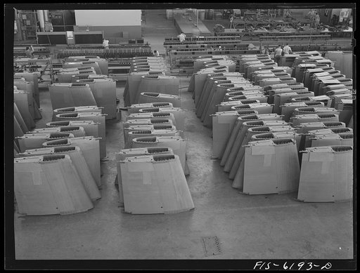 Nashville, Tennessee. Wing sections awaiting installation. Vultee Aircraft Corporation plant