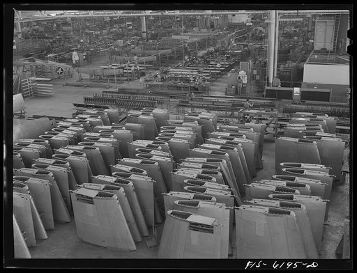 Nashville, Tennessee. Wing section awaiting installation. Vultee Aircraft Corporation plant