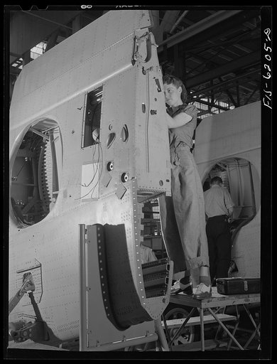Nashville, Tennessee. In the wing assembly section. Vultee Aircraft Corporation plant