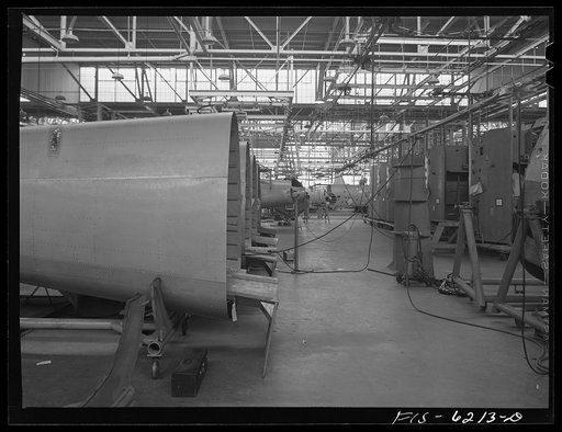 Nashville, Tennessee. In the fuselage assembly section. Vultee Aircraft Corporation plant
