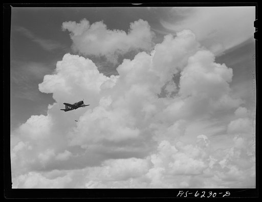 Nashville, Tennessee. A bomber during a special demonstration for the press. Vultee Aircraft Corporation plant