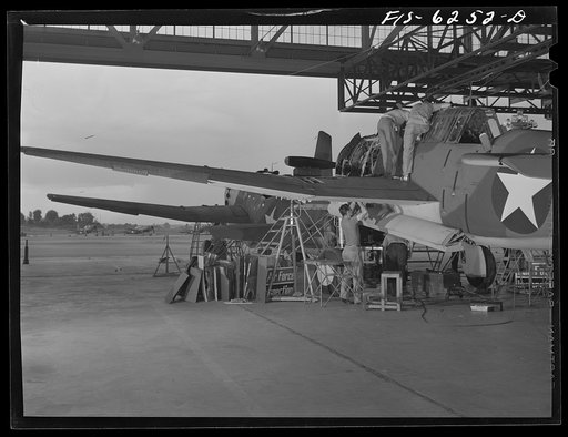 Nashville, Tennessee. In the final assemby section. Vultee Aircraft Corporation plant