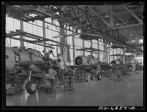 Untitled photo, possibly related to: Vultee Aircroft Corporation plant