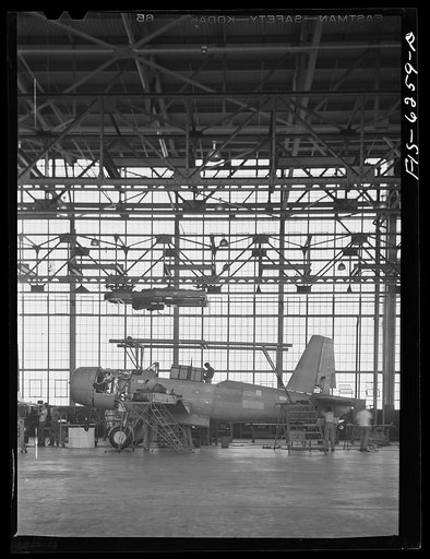 Nashville Tennessee. In the final assembly section. Vultee Aircraft Corporation plant