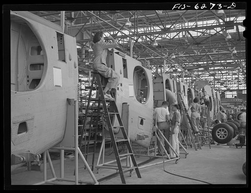 Nashville, Tennessee. In the wing sub-assembly section. Vultee Aircraft Corporation plant