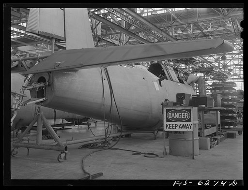 Nashville, Tennessee. Fuselage assembly at the Vultee Aircraft Corporation plant