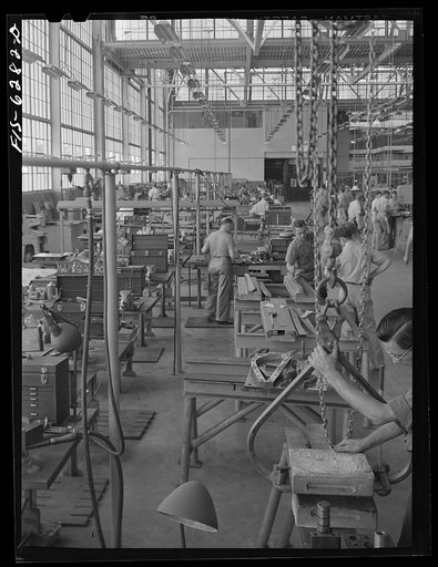 Nashville, Tennessee. In the machine shop section. Vultee Aircraft Corporation plant