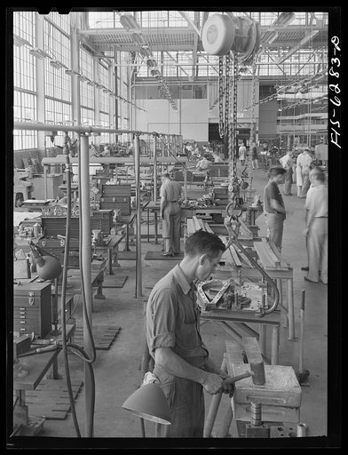 Nashville, Tennessee. In the machine shop section. Vultee Aircraft Corporation plant
