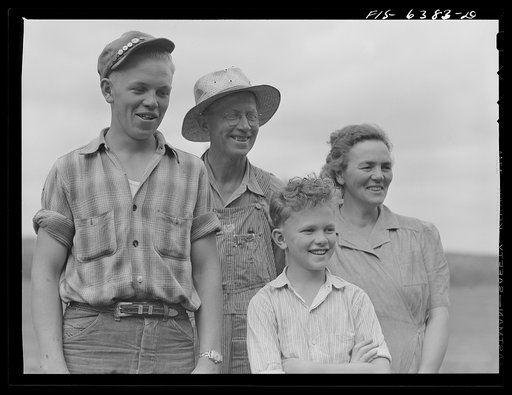 Untitled photo, possibly related to: Vernon County, Wisconsin. Edward Saugstad and his family