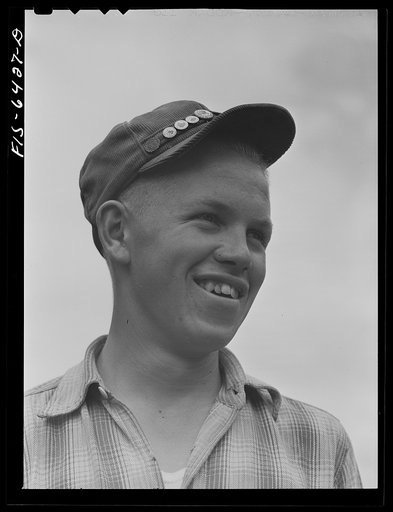 Vernon County, Wisconsin. Robert Saugstad, sixteen years old, member of the 4-H Club and of the Future Farmers of America  (FFA)