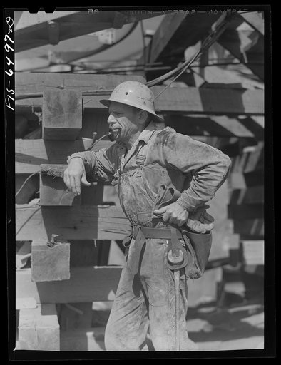 Fort Loudon [i.e., Loudoun] Dam, Tennessee (Tennessee Valley Authority (TVA)). Workman