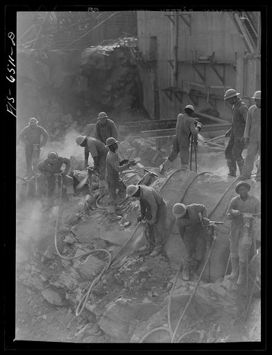 Untitled photo, possibly related to: Fort Loudon [i.e., Loudoun] Dam, Tennessee (Tennessee Valley Authority (TA)). Drillers