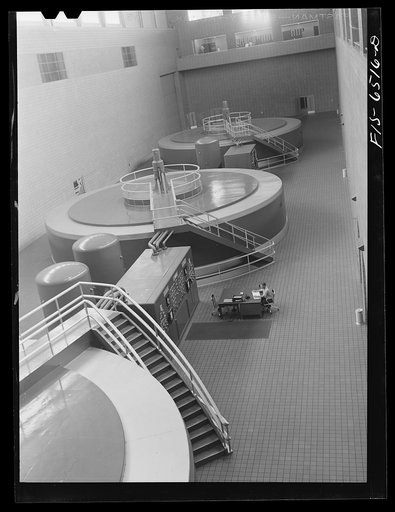 Untitled photo, possibly related to: Chickamauga Dam, Tennessee (Tennessee Valley Authority (TVA)). Generators