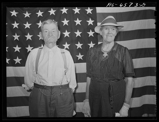 Untitled photo, possibly related to: Hayti, Missouri. Cotton carnival. Oldest couple