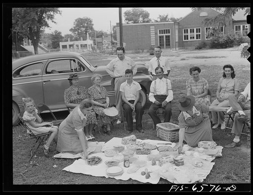 Untitled photo, possibly related to: Hayti, Missouri. Cotton carnival. Picnic