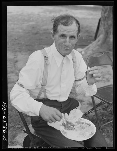 Hayti, Missouri. Cotton carnival. Farmer at the picnic