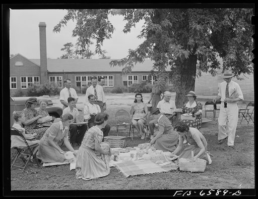 Untitled photo, possibly related to: Hayti, Missouri. Cotton carnival. Picnic