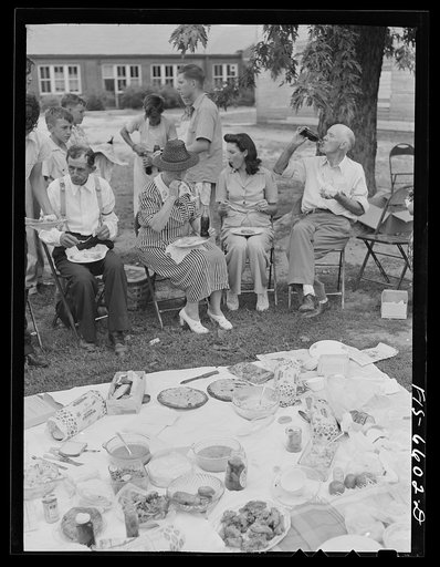 Untitled photo, possibly related to: Hayti, Missouri. Cotton carnival. Picnic