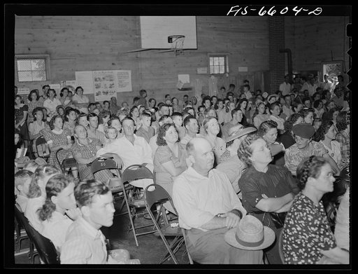 Untitled photo, possibly related to: Hayti, Missouri. Cotton carnival. Audience