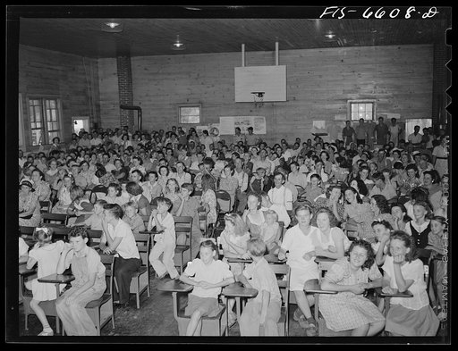 Untitled photo, possibly related to: Hayti, Missouri. Cotton carnival. Audience