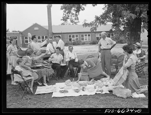 Untitled photo, possibly related to: Hayti, Missouri. Cotton carnival. Picnic