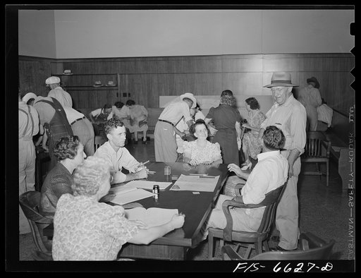 Dunklin County, Missouri. Voting in the primary election at the county courthouse