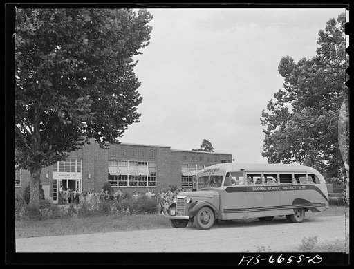 Dunklin County, Missouri. Children leaving school