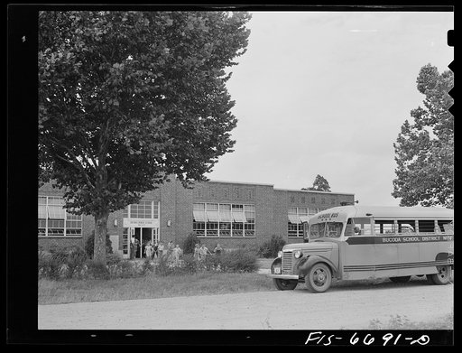 Untitled photo, possibly related to: Dunklin County, Missouri. Children leaving school
